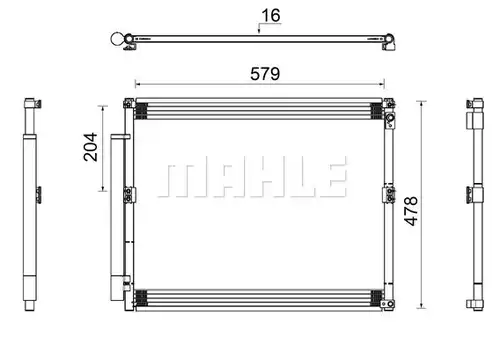 кондензатор, климатизация MAHLE AC 838 000S