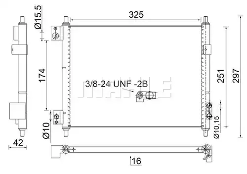 кондензатор, климатизация MAHLE AC 856 000S
