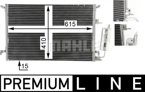 кондензатор, климатизация MAHLE AC 859 000P