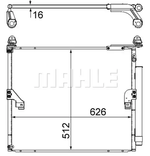 кондензатор, климатизация MAHLE AC 862 000S