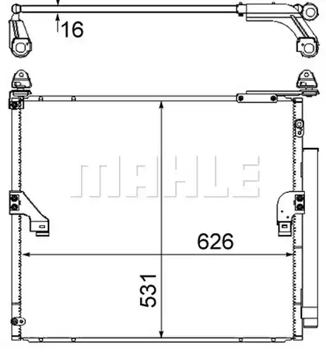 кондензатор, климатизация MAHLE AC 863 000S