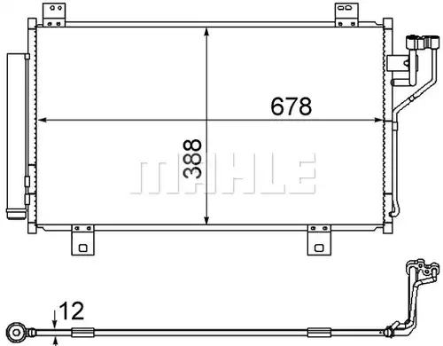 кондензатор, климатизация MAHLE AC 865 000S