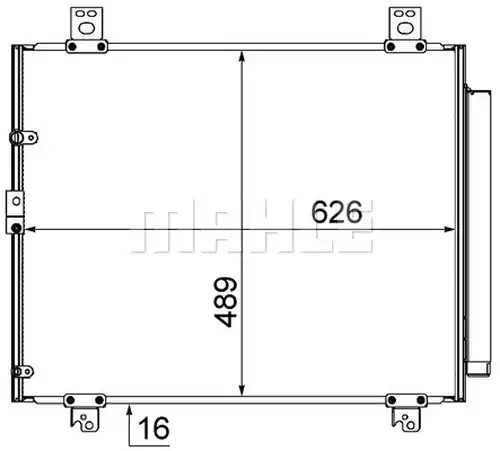 кондензатор, климатизация MAHLE AC 866 000S