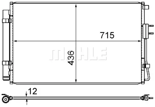 кондензатор, климатизация MAHLE AC 868 000S
