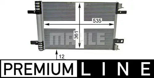 кондензатор, климатизация MAHLE AC 886 000P