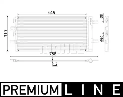 кондензатор, климатизация MAHLE AC 892 000P