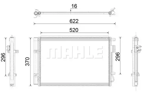 кондензатор, климатизация MAHLE AC 919 000P