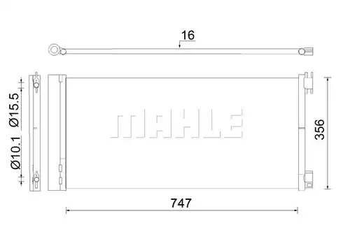 кондензатор, климатизация MAHLE AC 925 000S