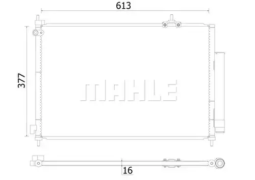 кондензатор, климатизация MAHLE AC 927 000S