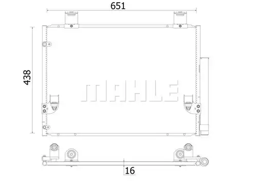 кондензатор, климатизация MAHLE AC 929 000S