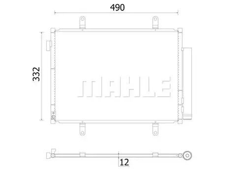 кондензатор, климатизация MAHLE AC 931 000S