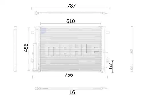 кондензатор, климатизация MAHLE AC 933 000S