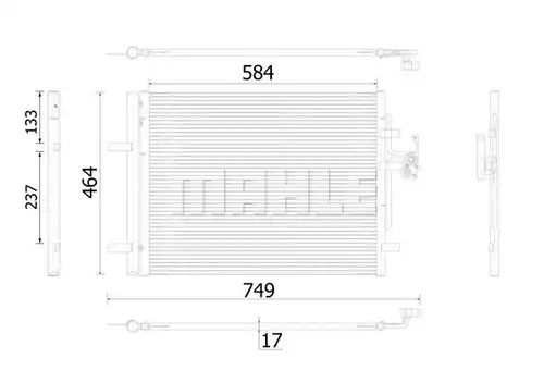 кондензатор, климатизация MAHLE AC 934 000S