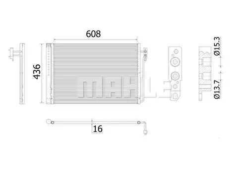 кондензатор, климатизация MAHLE AC 937 000S