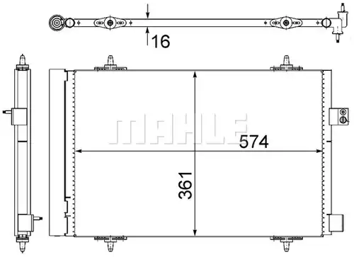 кондензатор, климатизация MAHLE AC 938 001S