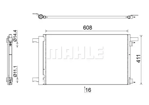 кондензатор, климатизация MAHLE AC 939 000S