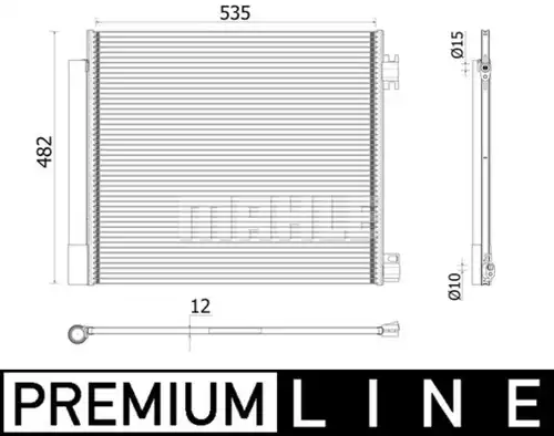 кондензатор, климатизация MAHLE AC 944 000P
