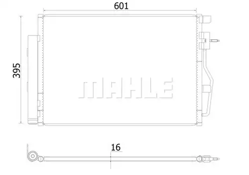 кондензатор, климатизация MAHLE AC 958 000S