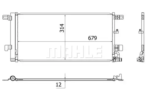 кондензатор, климатизация MAHLE AC 961 000S