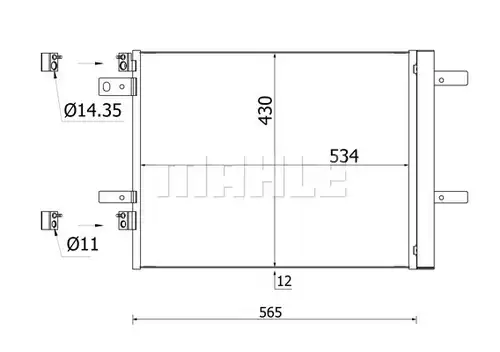 кондензатор, климатизация MAHLE AC 965 000S