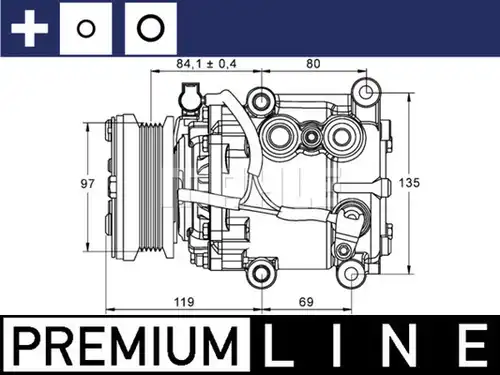 компресор за климатик MAHLE ACP 106 000P