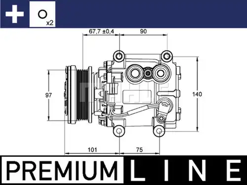 компресор за климатик MAHLE ACP 1099 000P