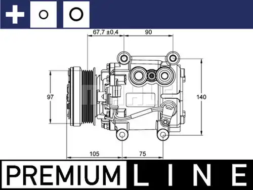компресор за климатик MAHLE ACP 1113 000P