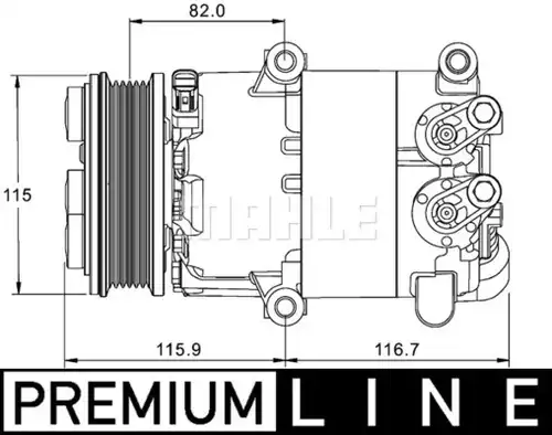 компресор за климатик MAHLE ACP 1332 000P