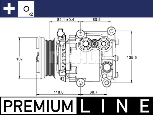 компресор за климатик MAHLE ACP 1336 000P