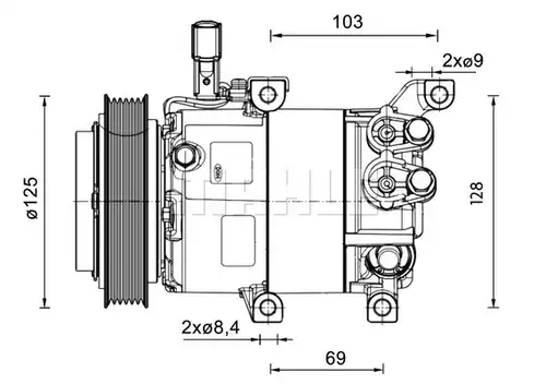 компресор за климатик MAHLE ACP 1458 000P