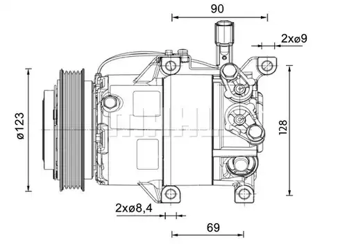 компресор за климатик MAHLE ACP 1459 000P