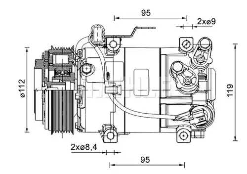 компресор за климатик MAHLE ACP 1462 000P