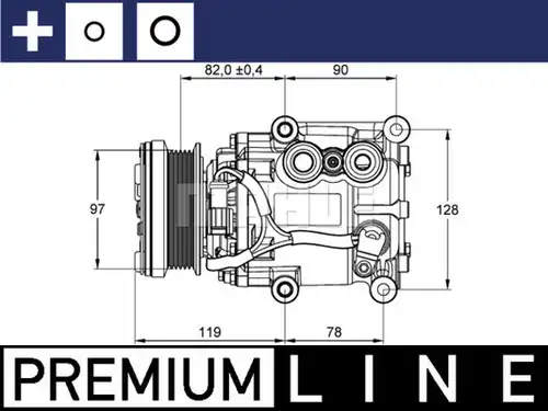 компресор за климатик MAHLE ACP 22 000P