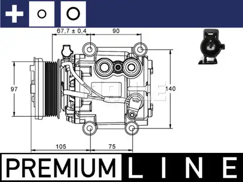 компресор за климатик MAHLE ACP 848 000P