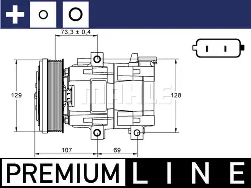 компресор за климатик MAHLE ACP 855 000P
