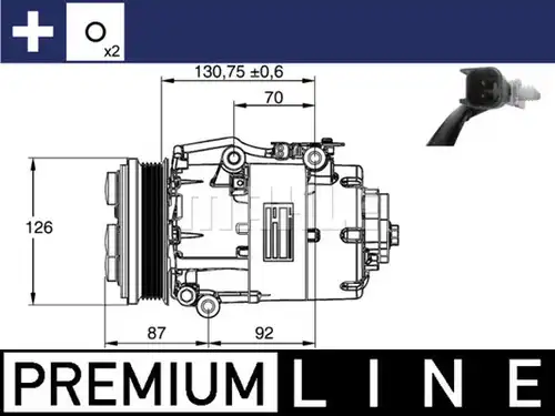 компресор за климатик MAHLE ACP 861 000P