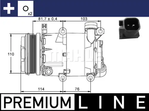 компресор за климатик MAHLE ACP 866 000P