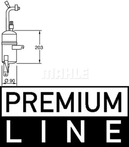 изсушител, климатизация MAHLE AD 283 000P