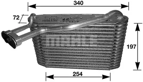 изпарител, климатична система MAHLE AE 34 000S
