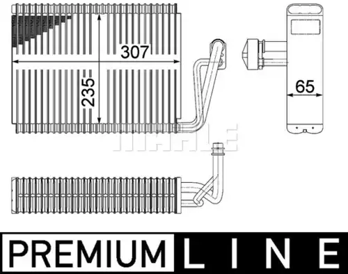 изпарител, климатична система MAHLE AE 53 000P