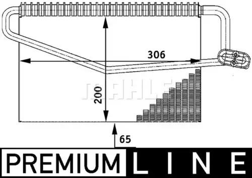 изпарител, климатична система MAHLE AE 55 000P