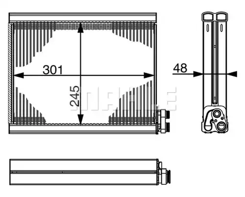 изпарител, климатична система MAHLE AE 71 000S