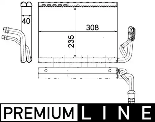 изпарител, климатична система MAHLE AE 91 000P
