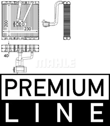 изпарител, климатична система MAHLE AE 93 000P