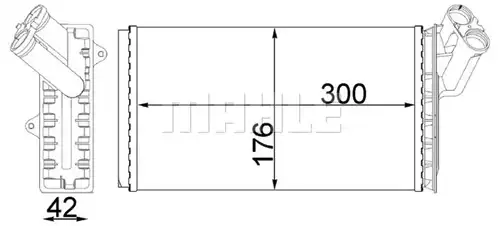 топлообменник, отопление на вътрешното пространство MAHLE AH 104 000S