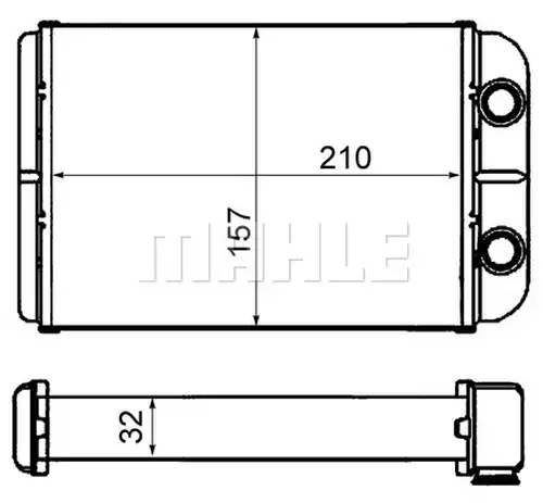 топлообменник, отопление на вътрешното пространство MAHLE AH 58 000S
