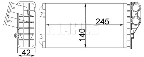 топлообменник, отопление на вътрешното пространство MAHLE AH 82 000S