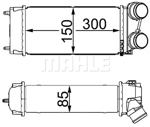 интеркулер (охладител за въздуха на турбината) MAHLE CI 16 000S