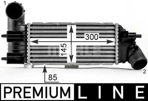 интеркулер (охладител за въздуха на турбината) MAHLE CI 26 000P
