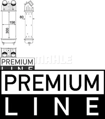 интеркулер (охладител за въздуха на турбината) MAHLE CI 261 000P
